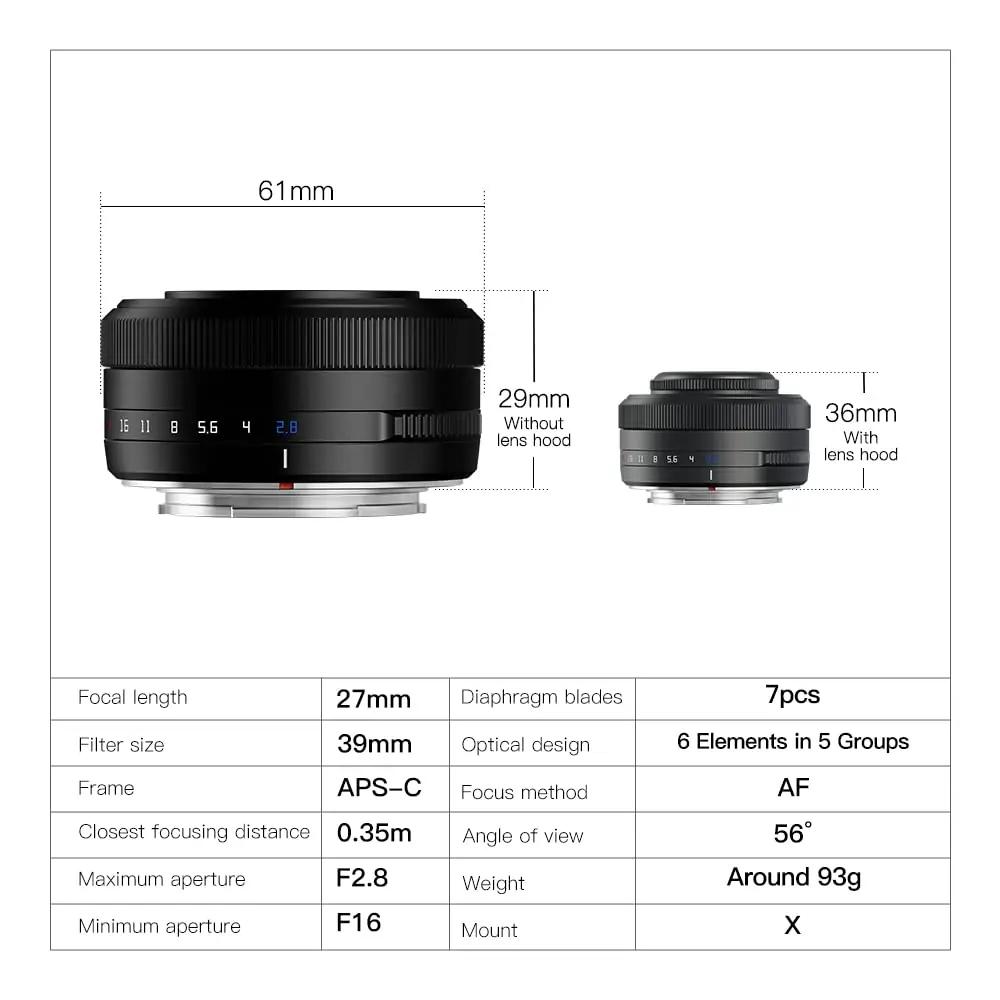 TTARTISAN kompaktne metallist 27mm F2.8 — kerge pancake-kaader – pilt 6