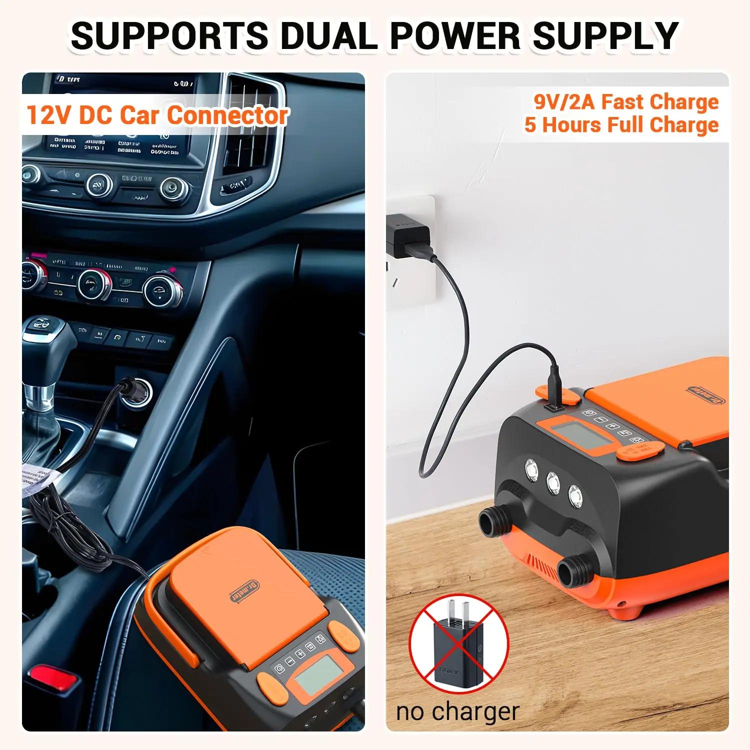 Dr.meter vastupidav 6000mAh laetav elektriline SUP-pump – lisavaade