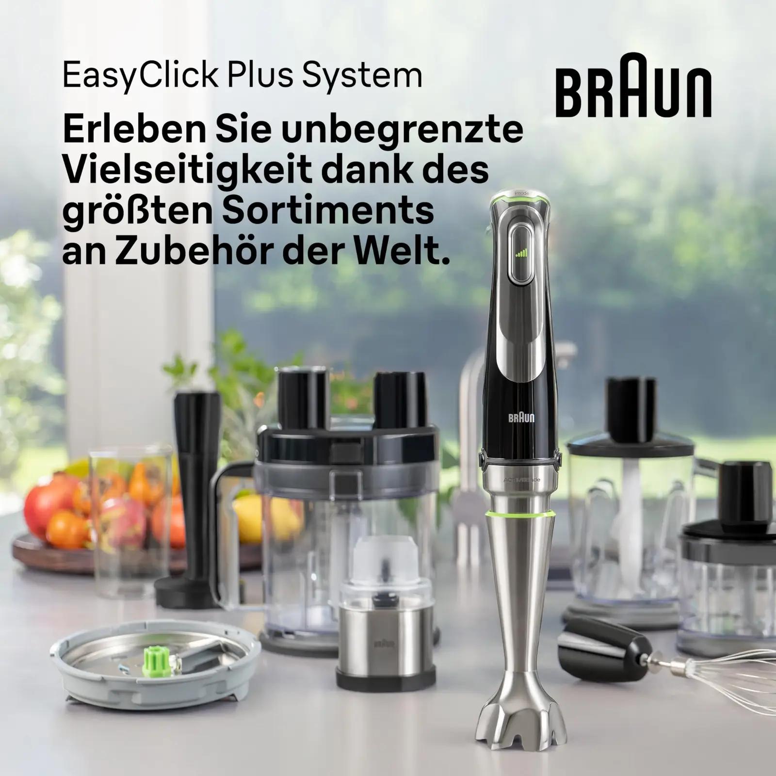 Braun roostevaba käesegisti MultiQuick 9 – võimas 1200W – lisavaade