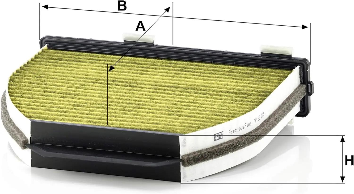 MANN-FILTER puhastav autosalongi õhufilter – detailne vaade