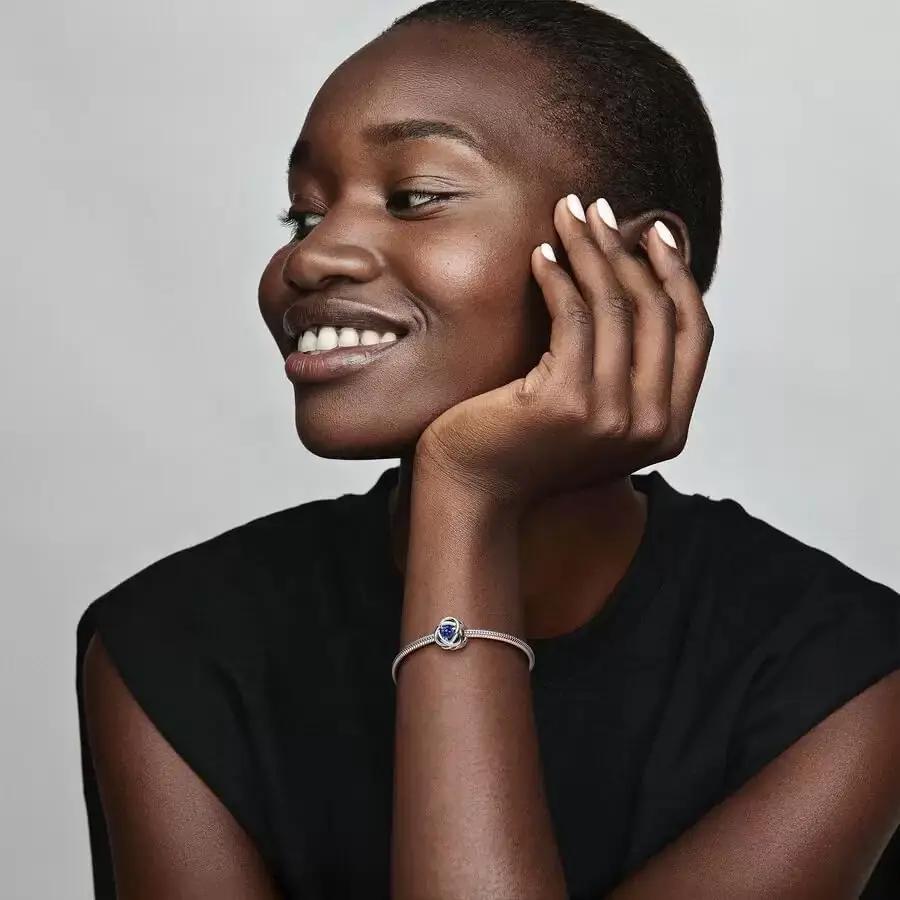 PANDORA sterling-hõbe ripats charm siniste kristallidega – lisavaade