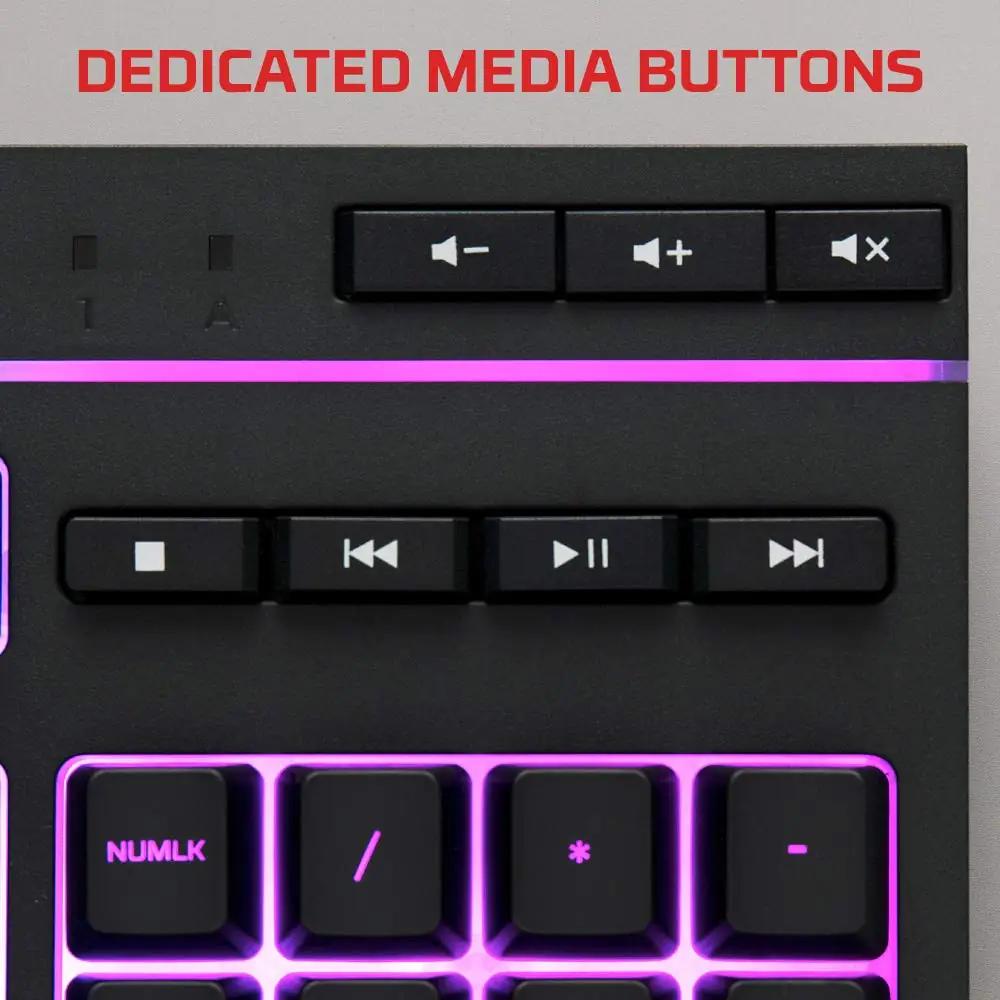 HyperX metallist mängutastatur RGB valgustusega — vastupidav ja – pakend ja tarvikud