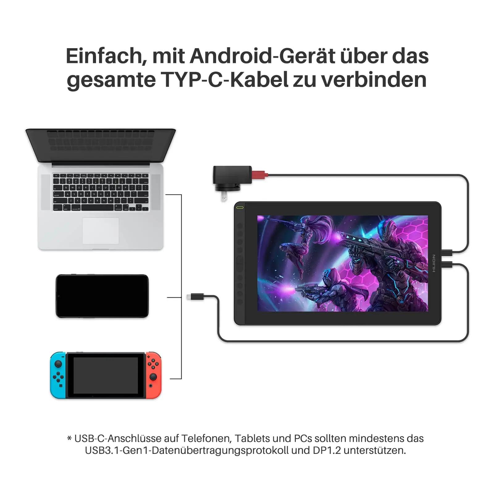 HUION Kamvas 16: 15,6″ täislaminev kunstnikele ja disaineritele – detailne vaade
