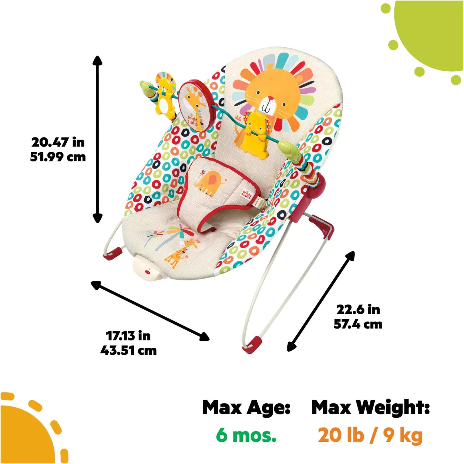 Bright Starts pehme metallist babywippe mängiva staariga ja – pilt 7