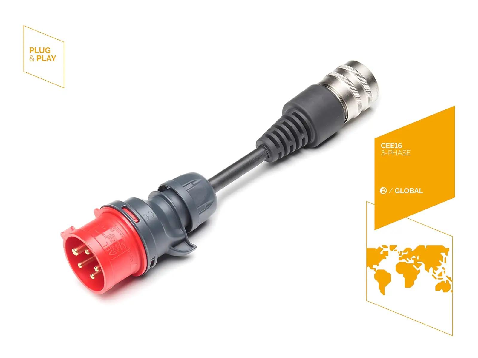 smart Juice vastupidav CEE16 adapter – 16A/400V, ideaalne reisile – detailne vaade