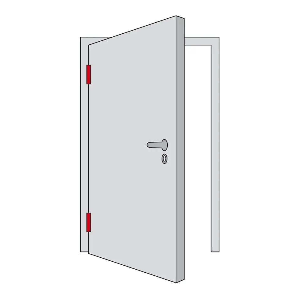ABUS turvaline ukseripats – lukustatav silverne ketis 215421 – kasutusnäide