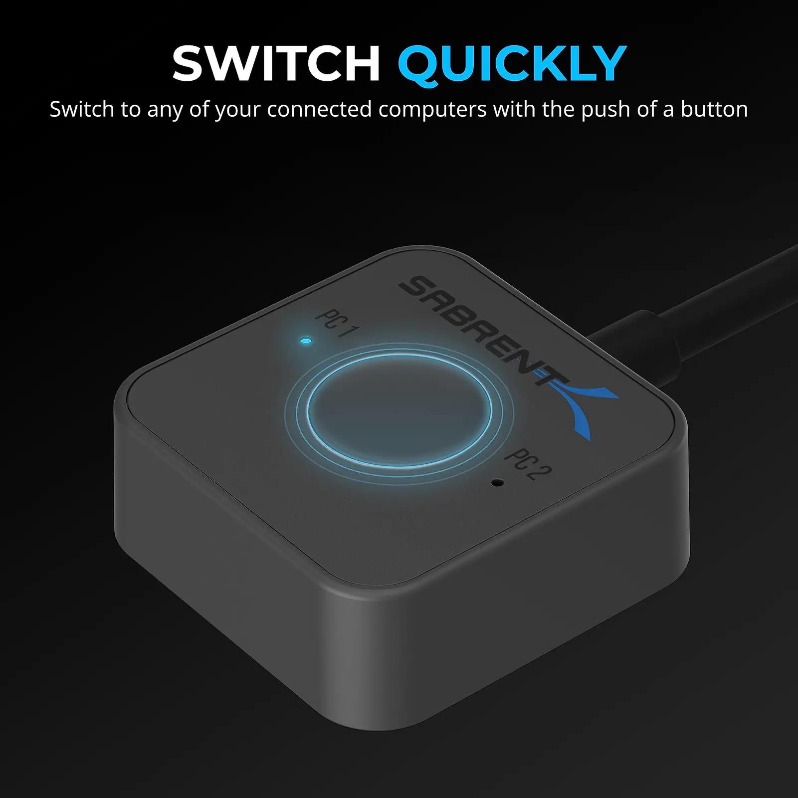 SABRENT alumiiniumist KVM ja laadimine 60W – SB-TB4K – lisavaade