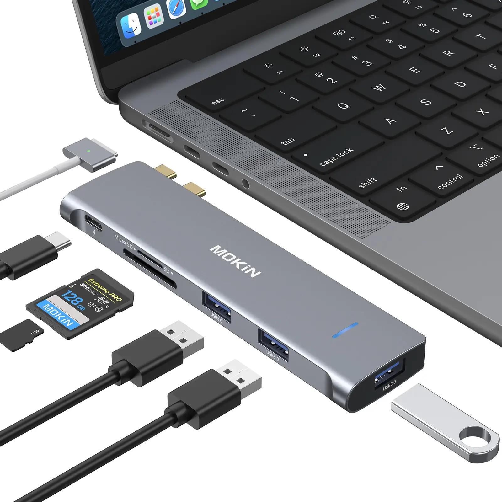 MOKiN alumiiniumist USB-C hub — mitmekülgne ühenduslahendus
