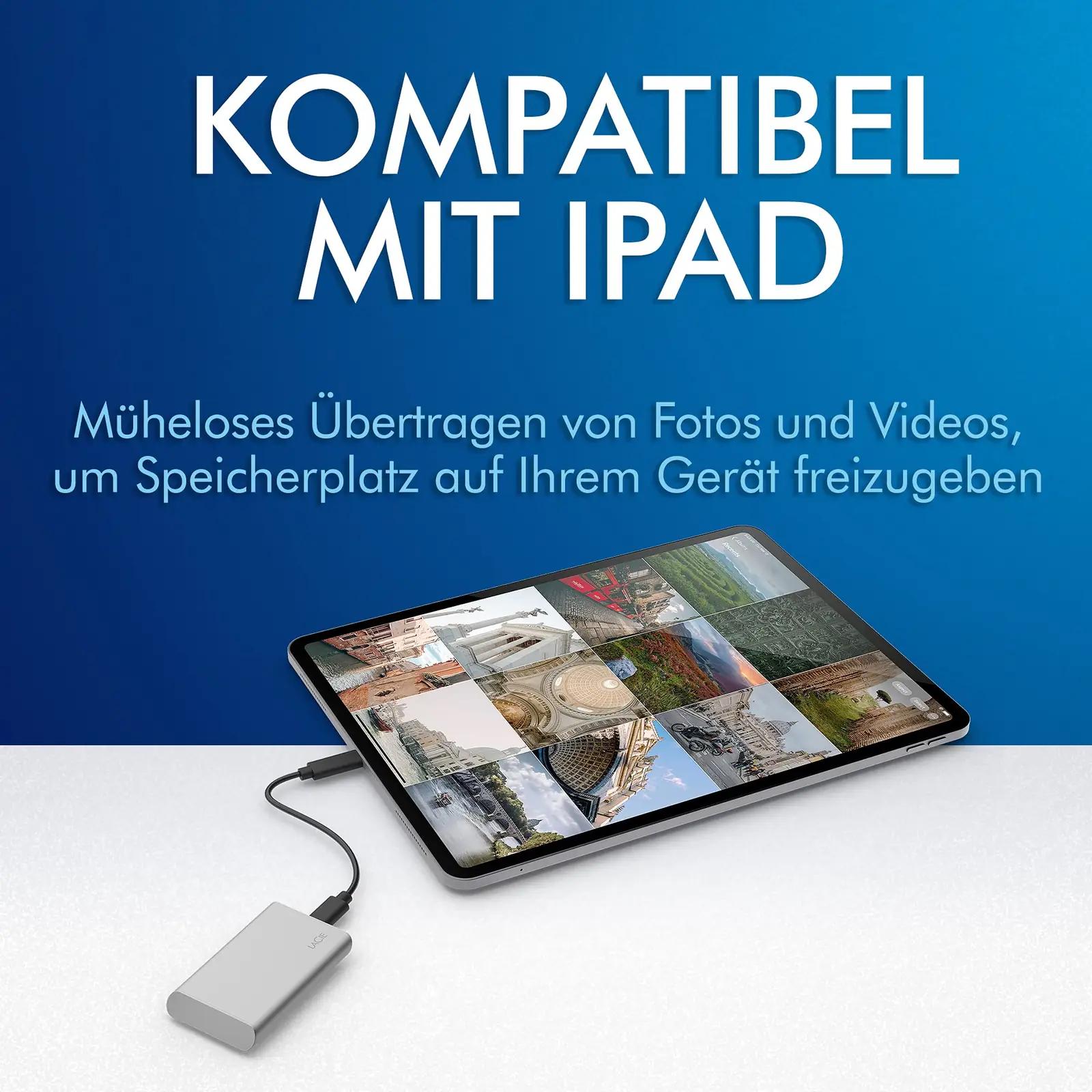 LaCie Moon Silver 1TB kaasaskantav SSD — kiire varukoopia – pilt 6