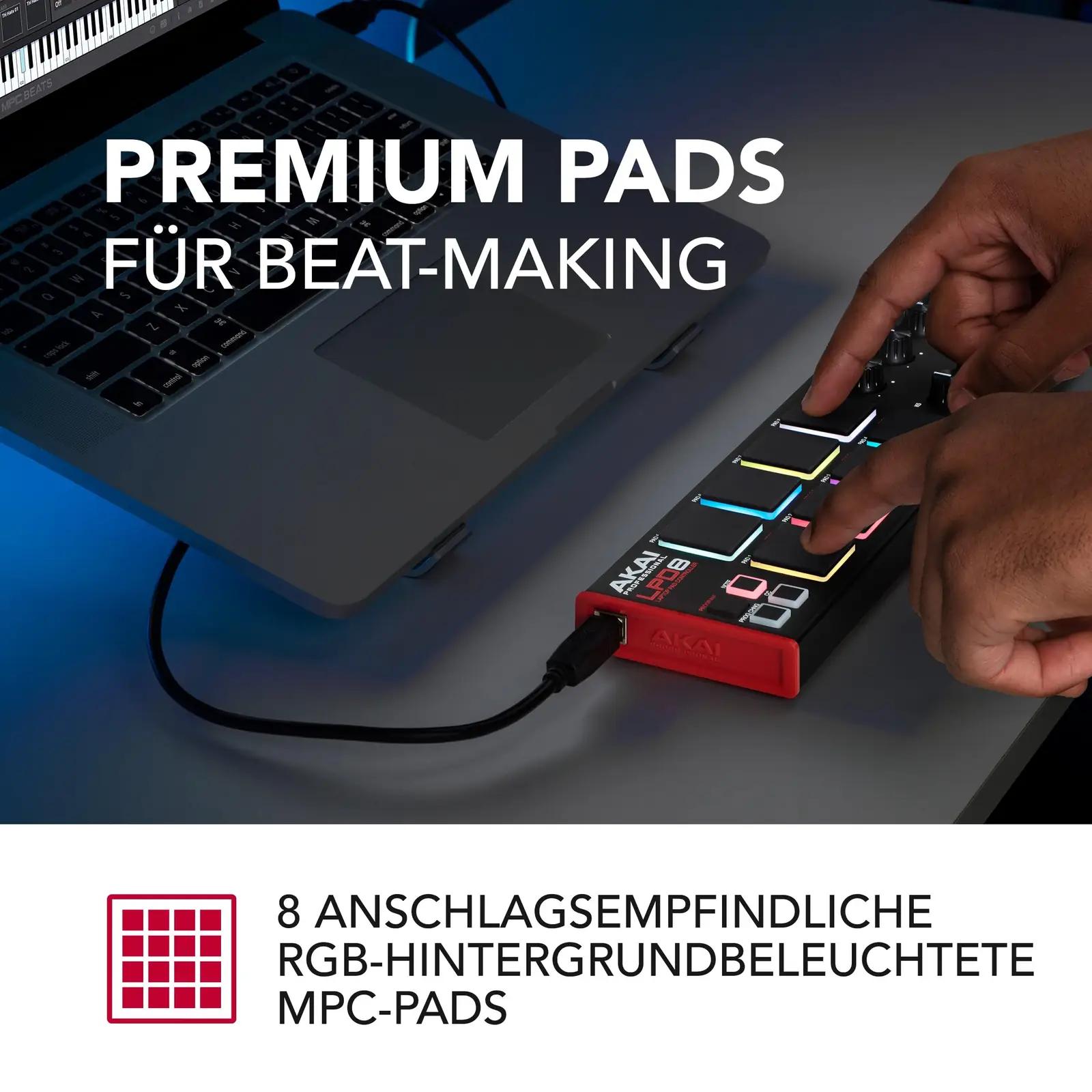 Akai Professional LPD8 MK2 muusikariistad ja dj-seadmed – detailne lähivaade