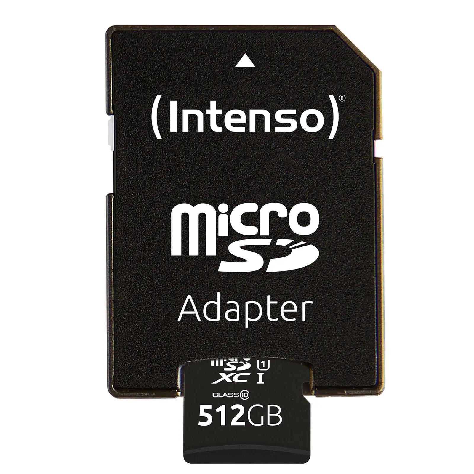 Intenso 512GB microSDXC Premium – kiire salvestus ja SD-adapter – pilt 7