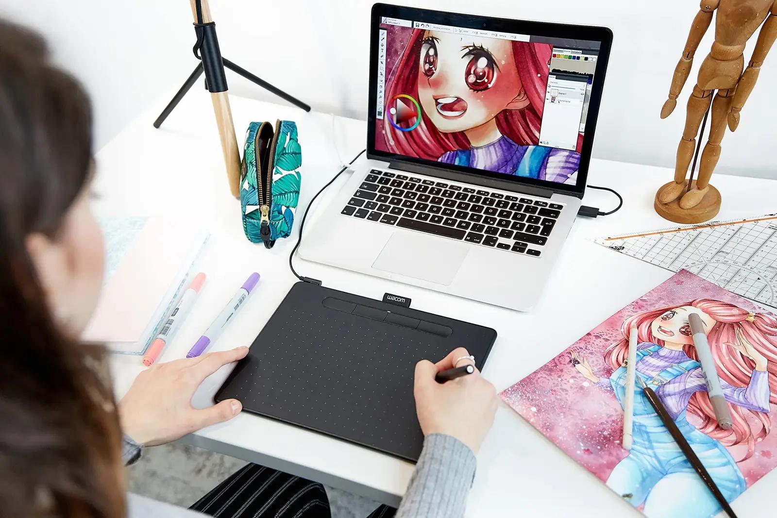 Wacom Intuos keskmine graafikalaud — täpne joonistamiseks ja – detailne vaade