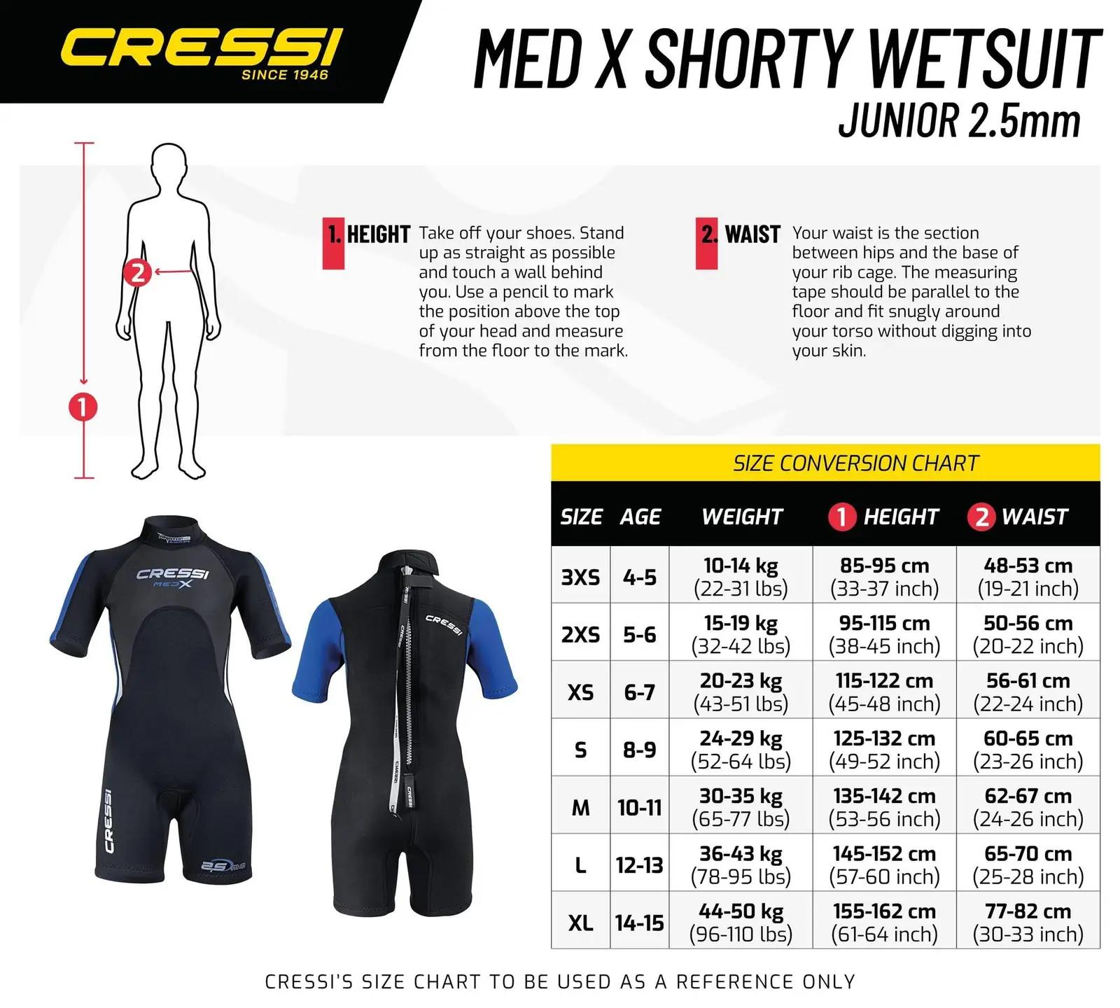 Cressi neopreenist lühikostüüm lastele — soe ja painduv – lisavaade