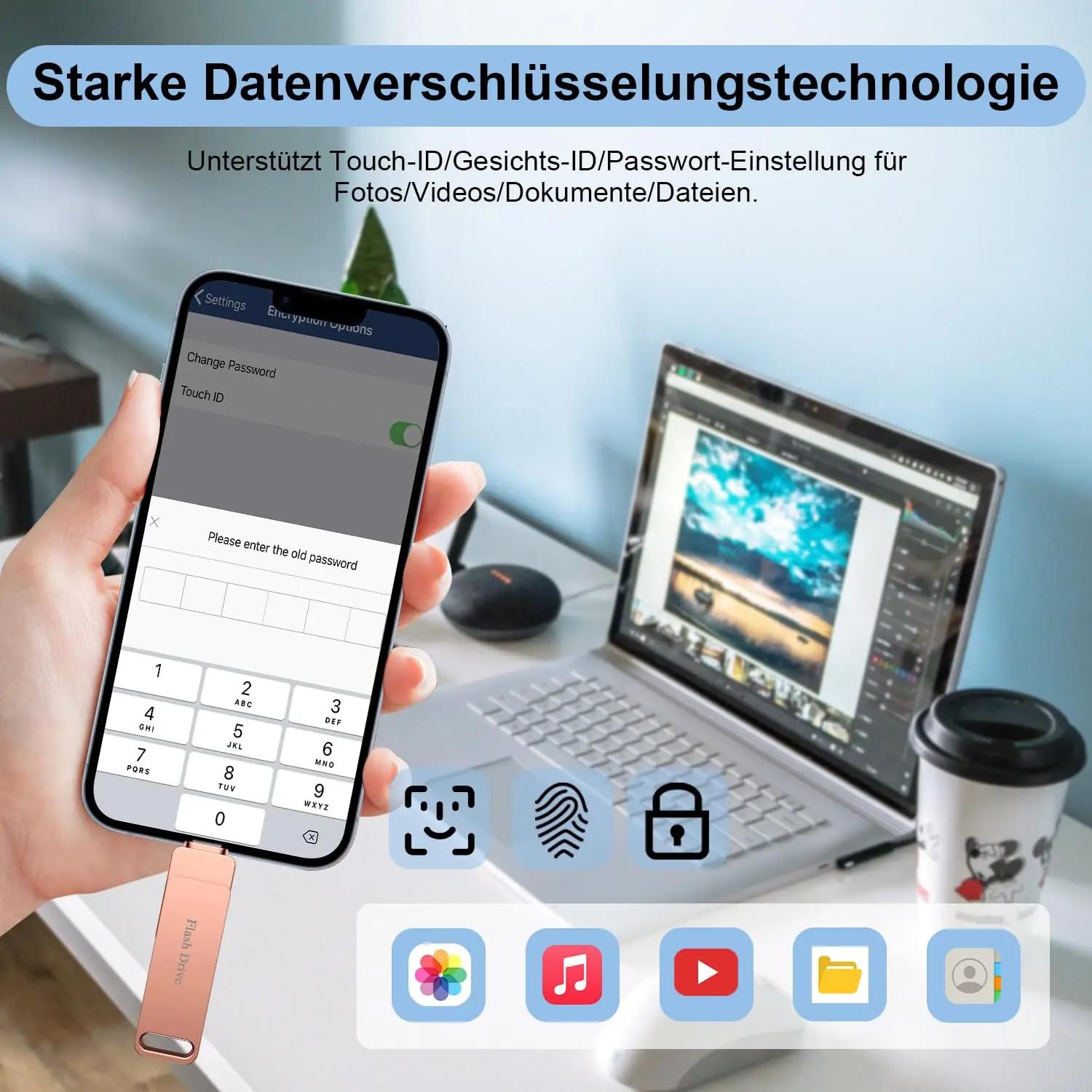 Vackiit roosa 256GB USB-Stick iPhone’i ja iPadiga ühilduv – pilt 7