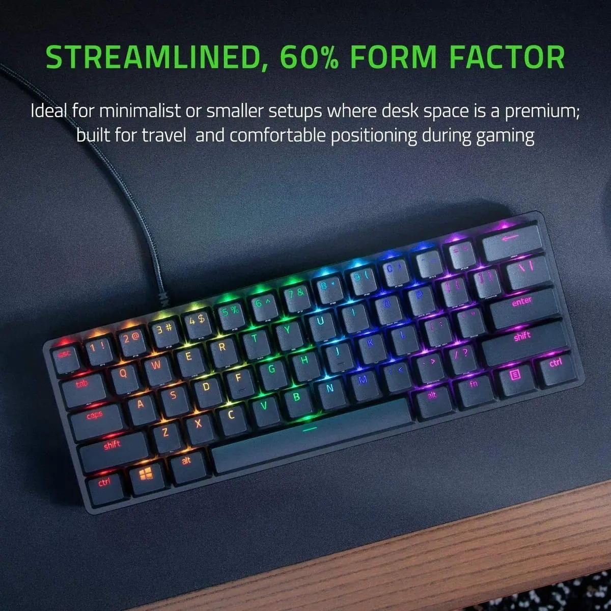 Razer Huntsman Mini — kompaktne mänguritastatuur RED Switchiga – pakend ja tarvikud
