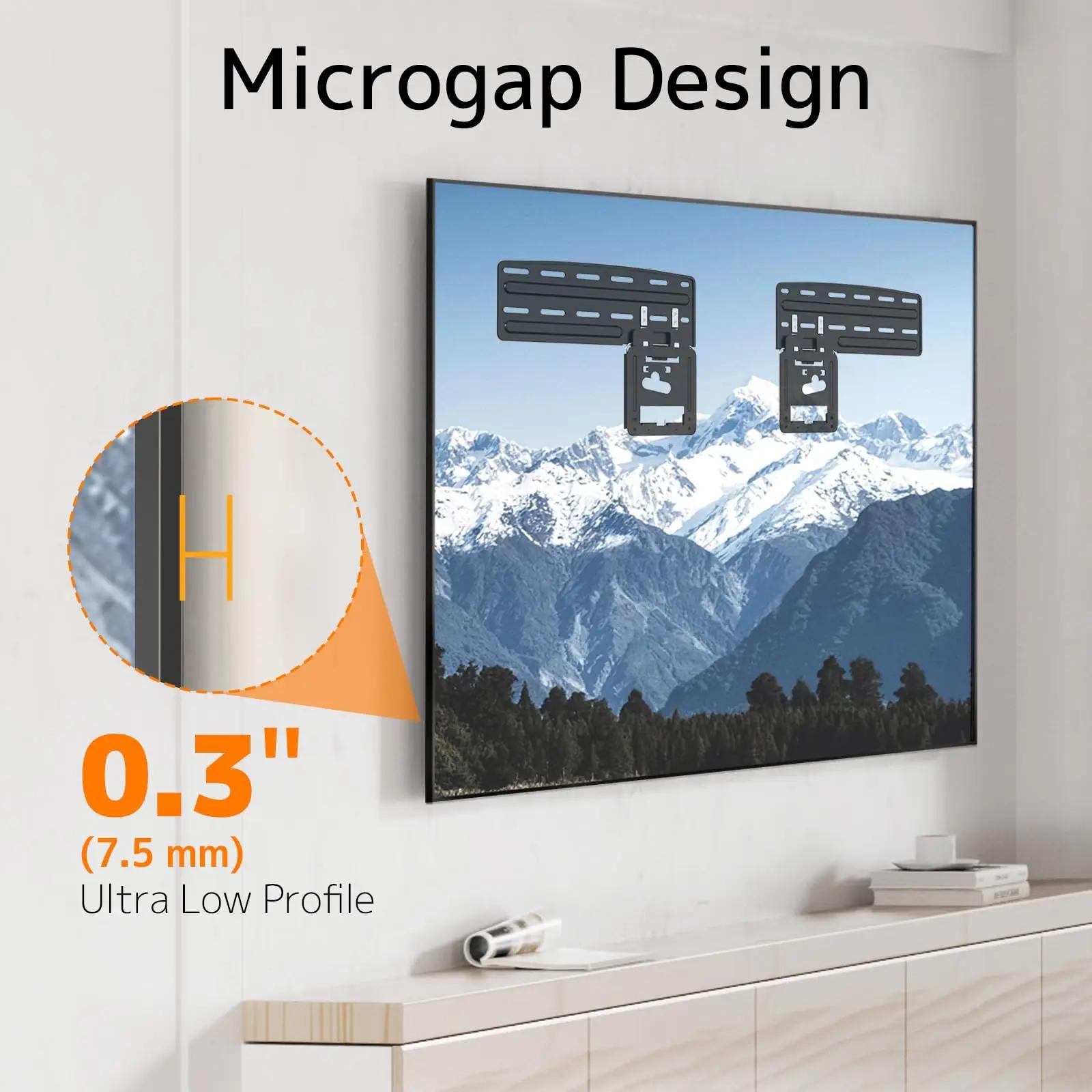 PUTORSEN õhuke metallist TV-seinakinnitus 43–85″ – detailne vaade