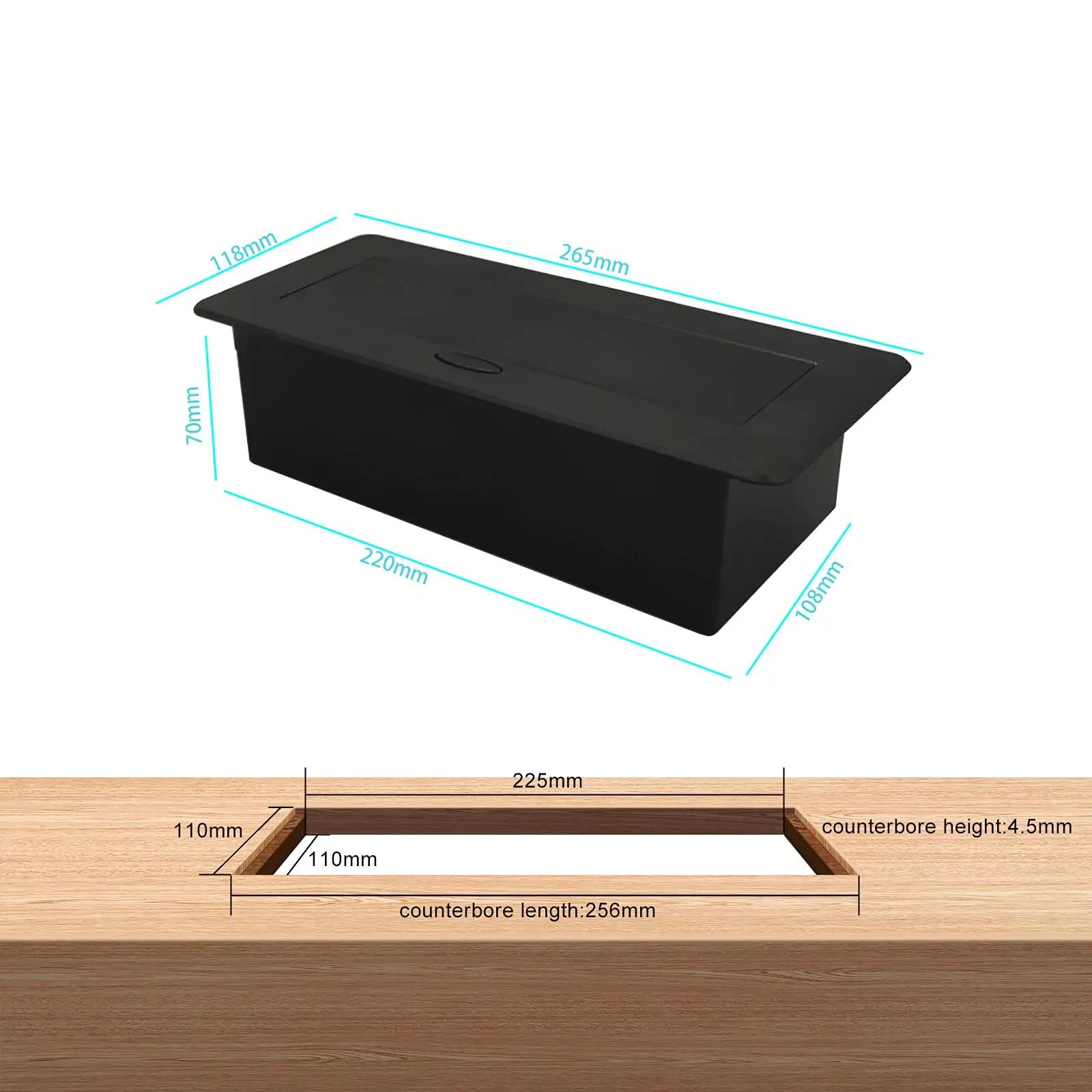 JACEPFY must pop-up pistikupesa – 2x seinapistik, 2x USB‑C – kasutusnäide