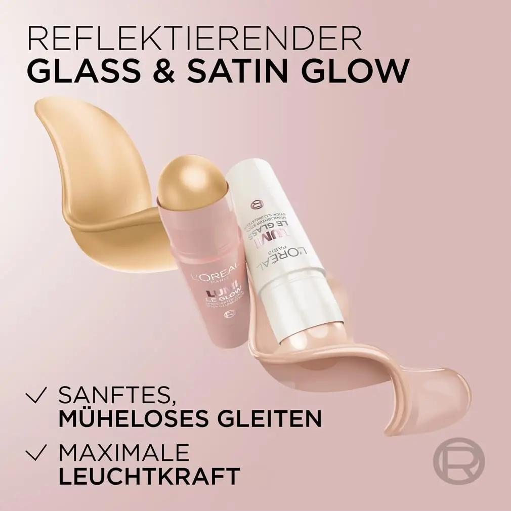 L’Oreal Paris helendav highlighter-stick — kuldne sära – pakend ja tarvikud