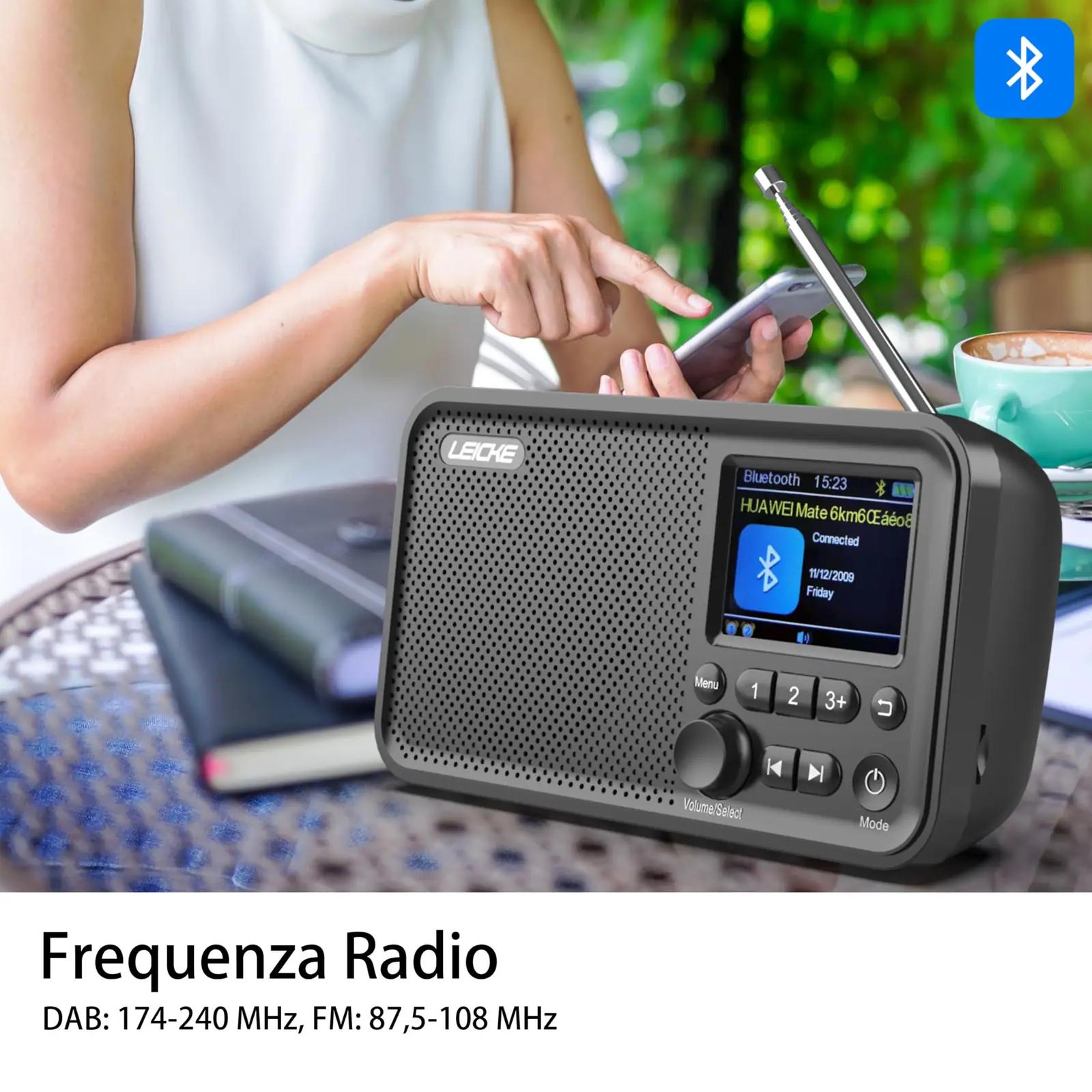 LEICKE alumiiniumist kaasaskantav DAB+ raadio koos akuga – kasutusnäide