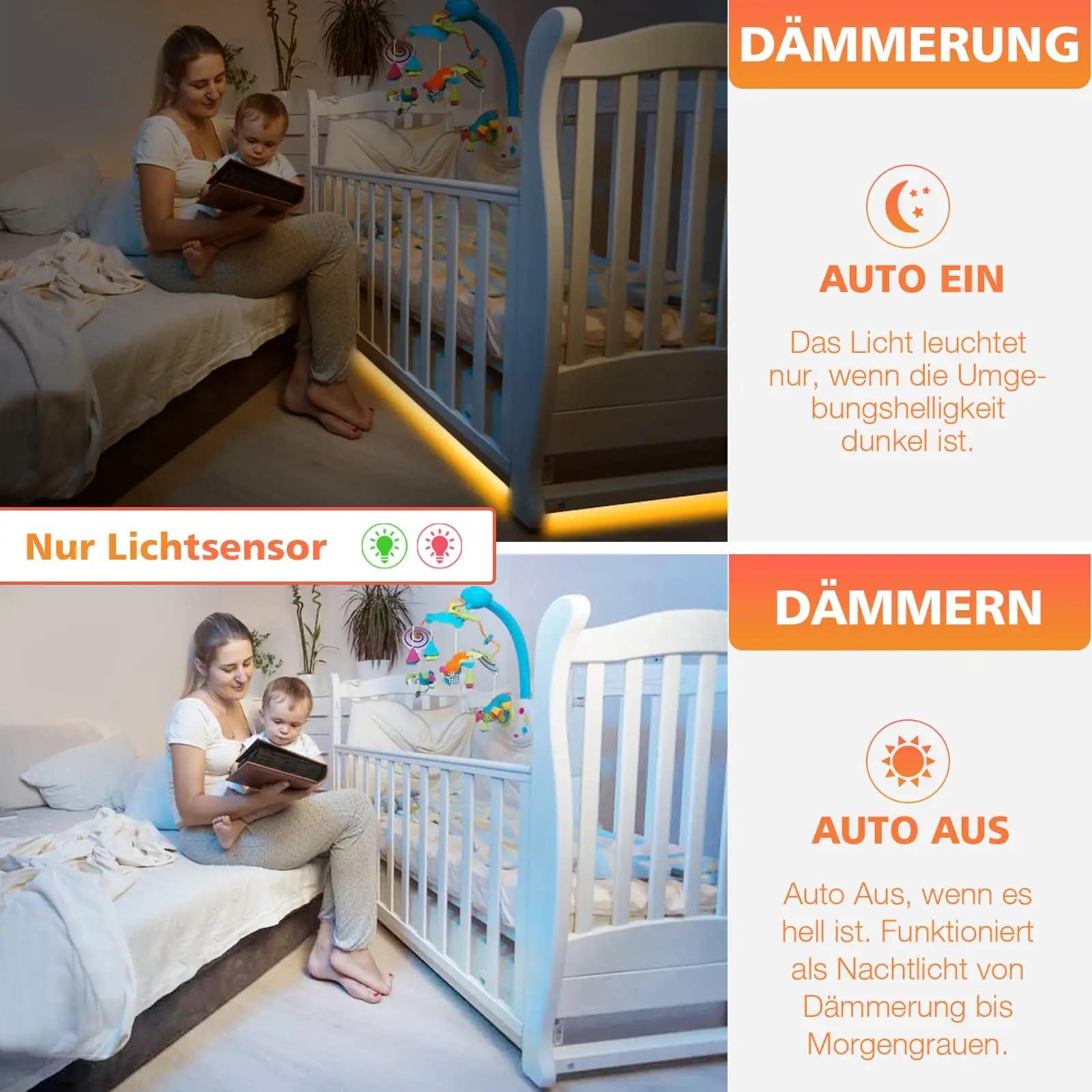 WOBANE soe LED-riba 5m liikuva valgusanduriga ja – kasutusnäide