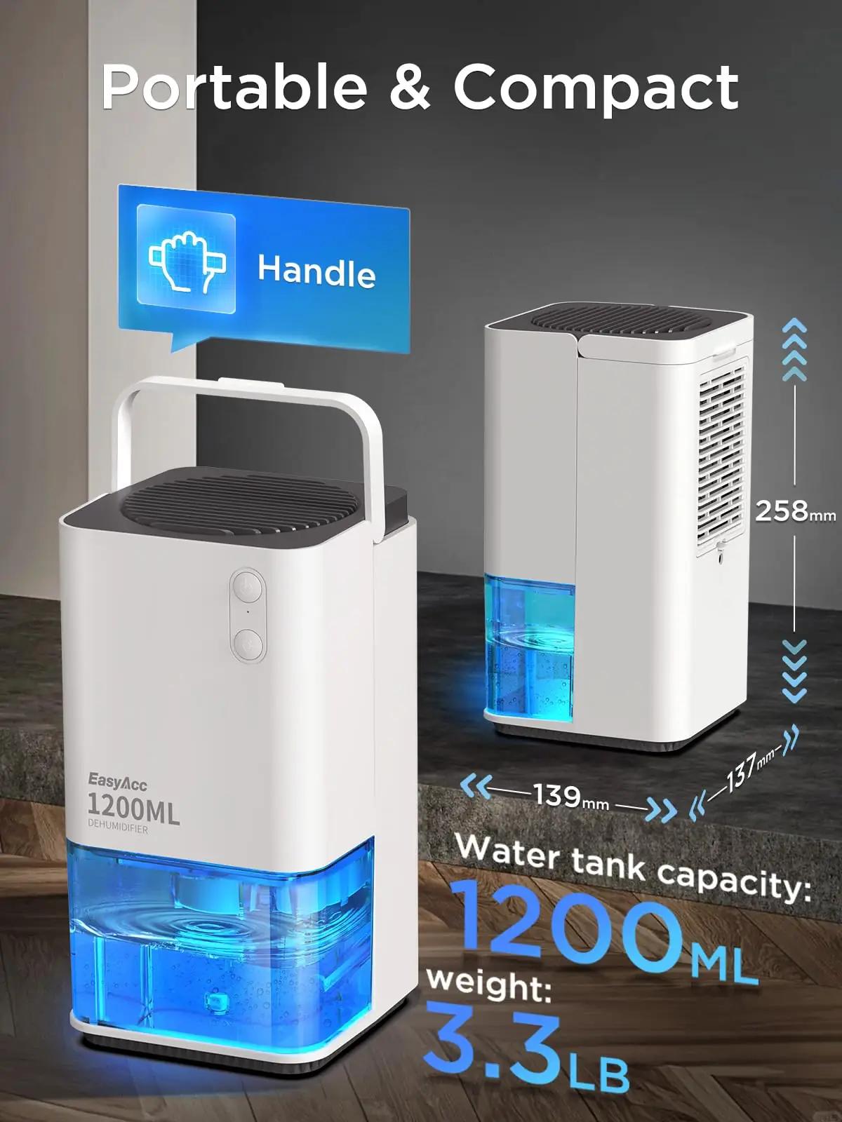 EasyAcc väike vaikne õhukuivati 1200ml – energiasäästlik – detailne vaade
