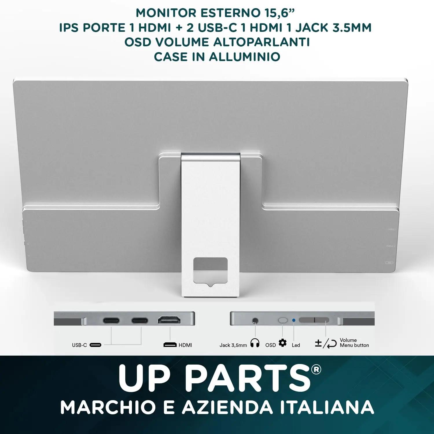 UP PARTS õhuke alumiiniummonitor 15,6″ Full HD – kasutusnäide