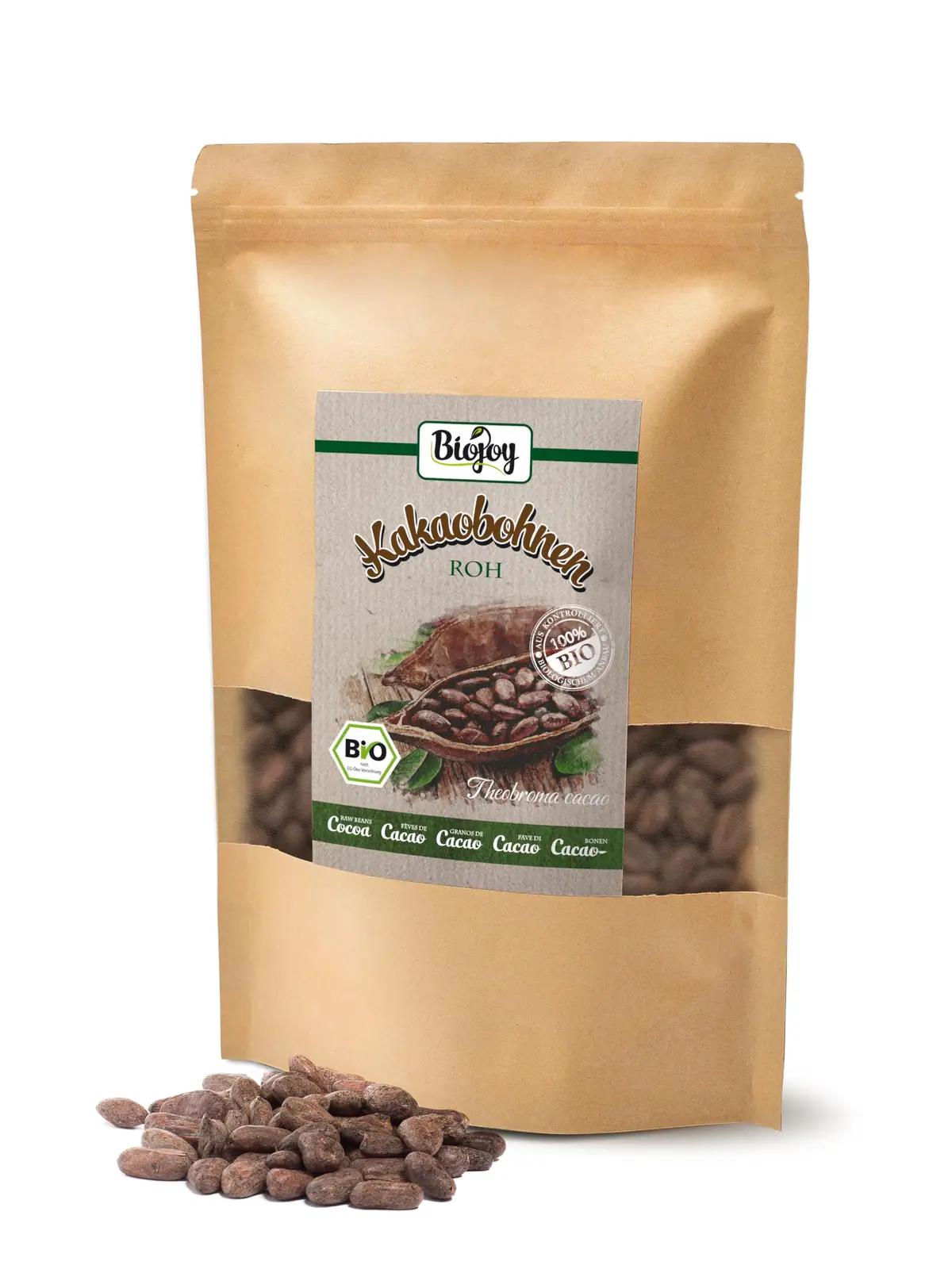 Biojoy orgaanilised Criollo kakaobohnen — puhas 1 kg kingitus – pakend ja tarvikud