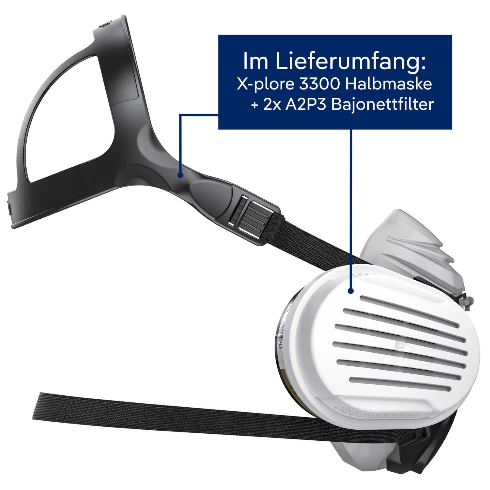 Dräger kaitsev poolmask – korduvkasutatav värvitud töökaitse M – pilt 8