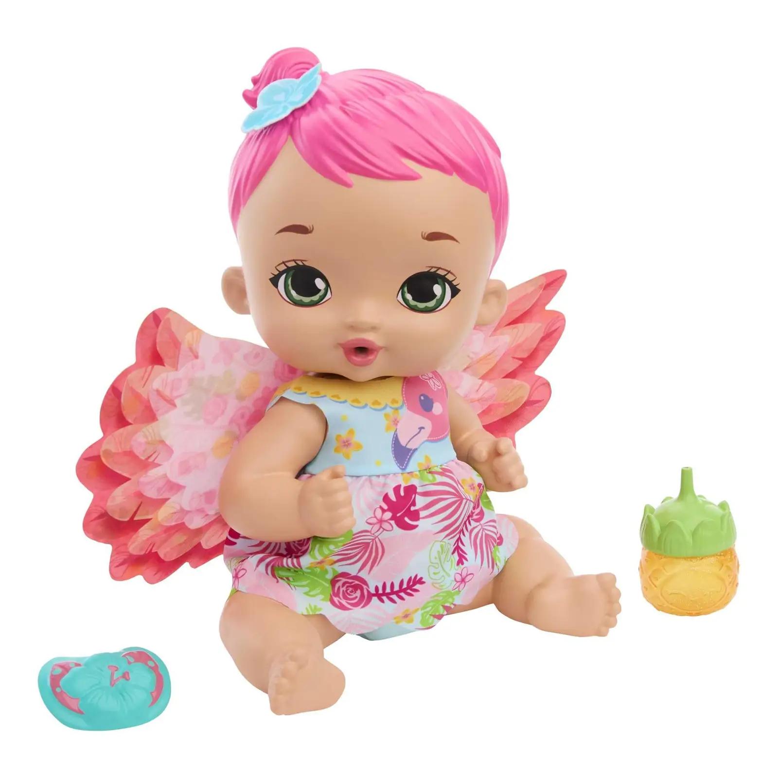 Mattel pehme plastist interaktiivne nukuke Flamingo 30 cm
