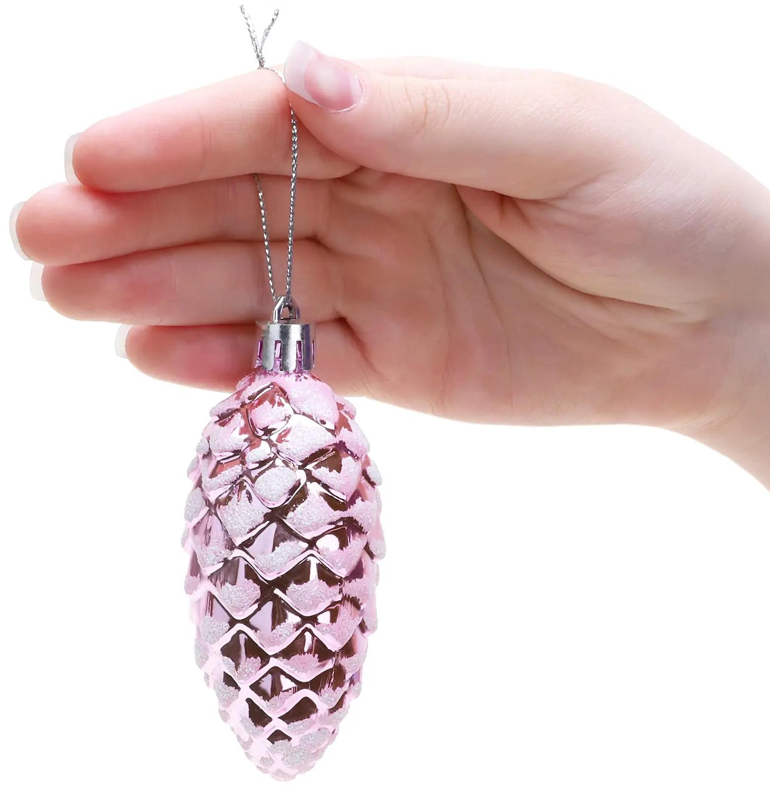 Christmas Concepts pehme roosa jõuluehe komplekt – elegantne 6‑tk – kasutusnäide