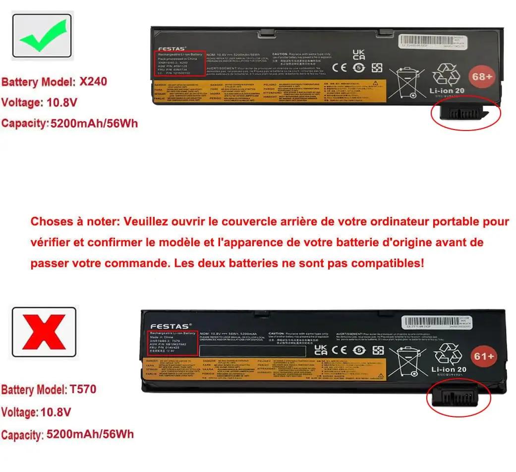 FESTAS vastupidav 56Wh sülearvuti aku – sobib Lenovoile – detailne vaade