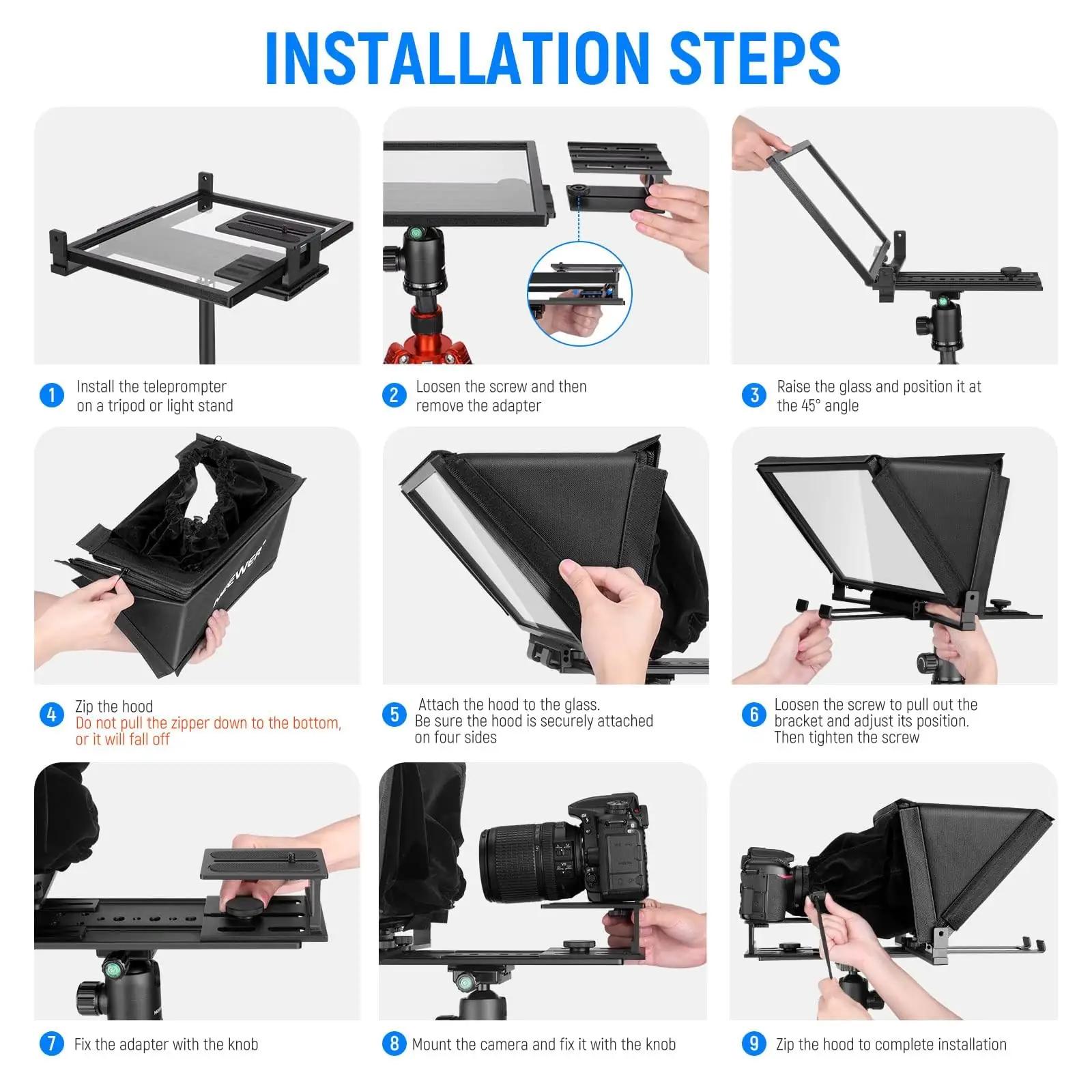 NEEWER alumiiniumteleprompter X12 – professionaalne salvestus – lisavaade