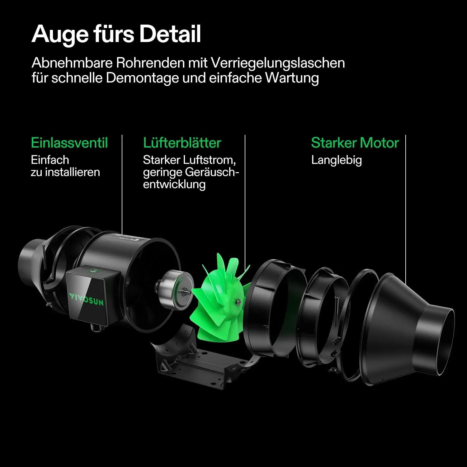 VIVOSUN AeroZesh G4 100 mm toruföön – tugev köetav jahutus – kasutusnäide