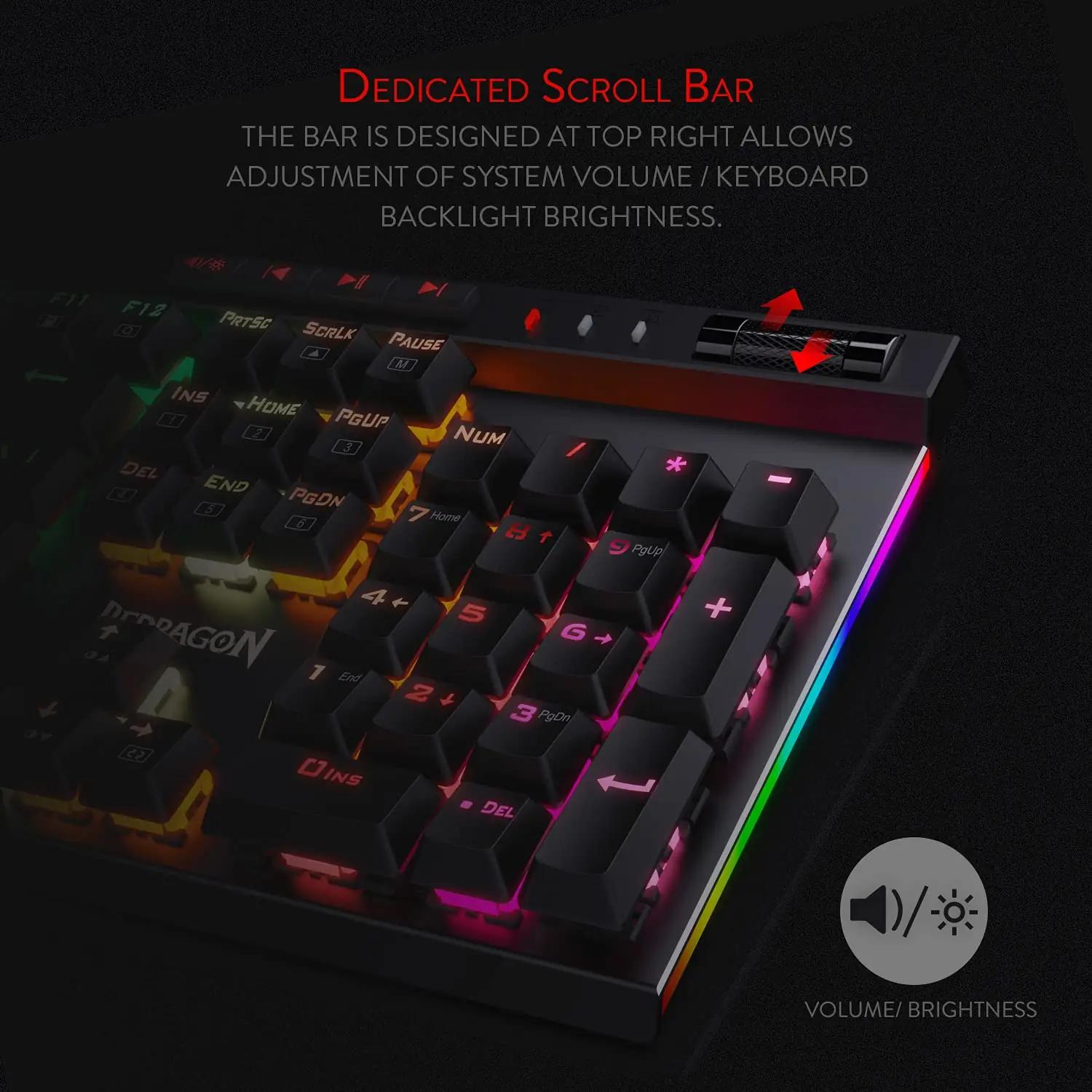Redragon mehhaaniline mänguklaviatuur K580 – lisavaade