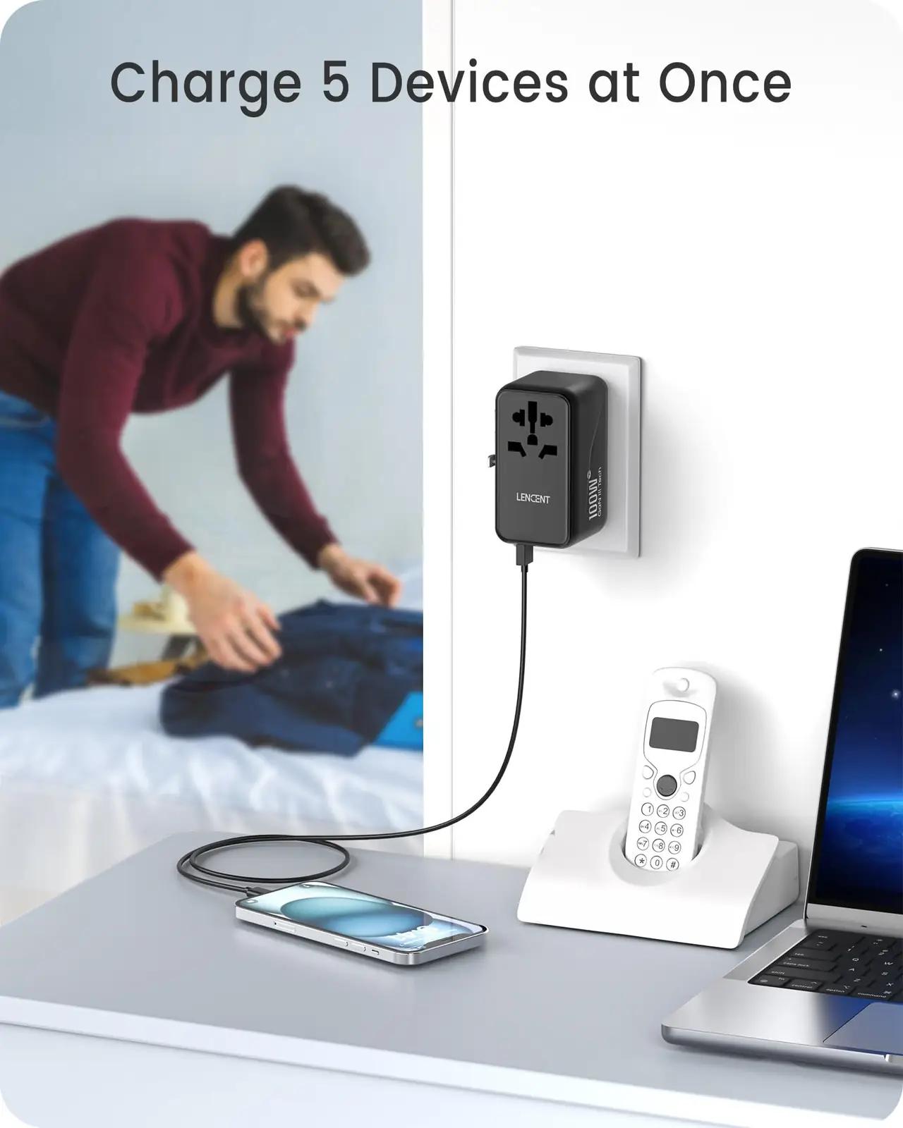 LENCENT reisilaadija 100W GaN — kompaktne kiire laadimine – pilt 7
