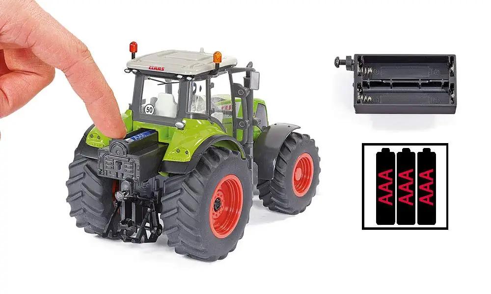 Siku metallist puldist juhitav Claas Axion 850 traktor – pakend ja tarvikud