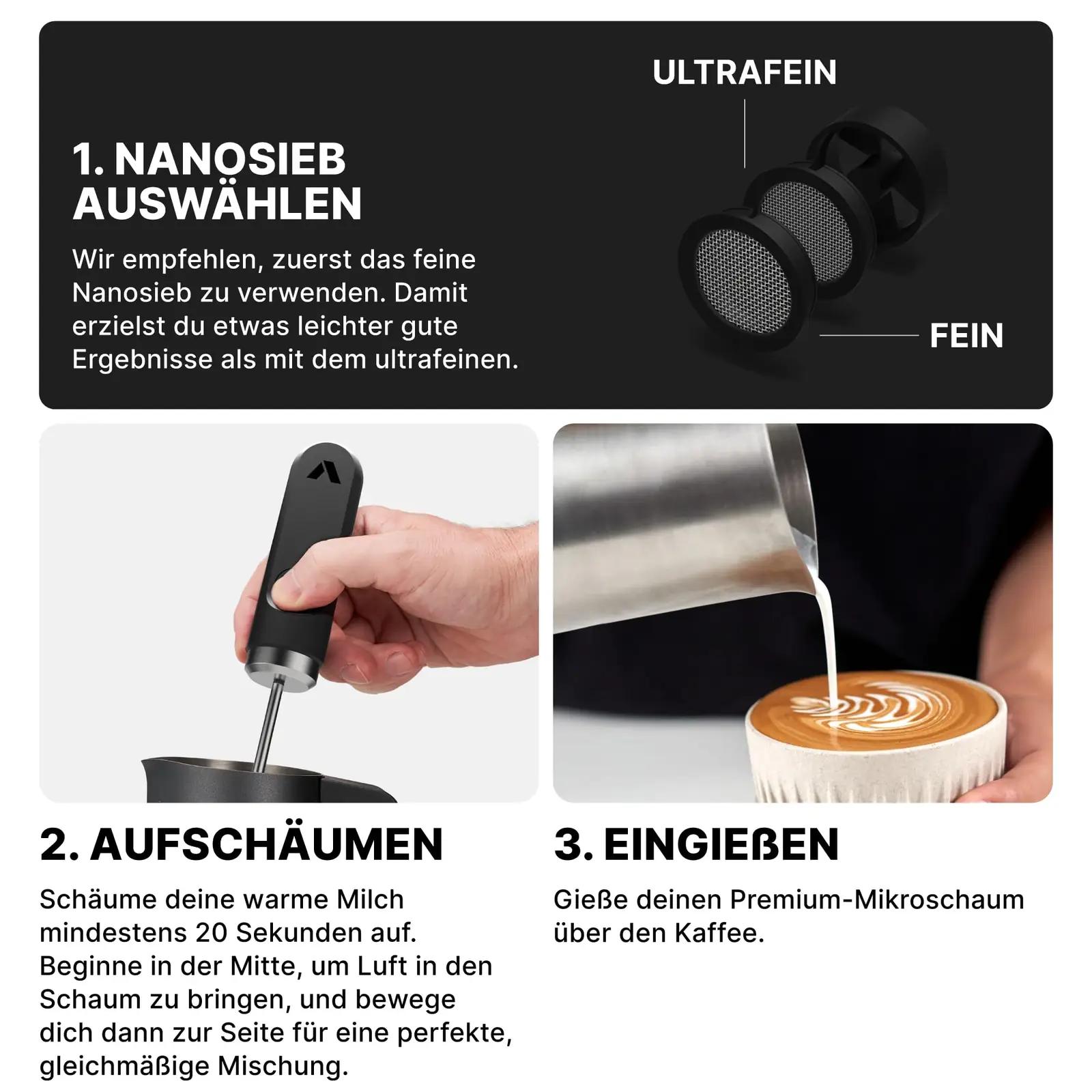 Subminimal NanoFoamer — käsitsi laetav mikrosammaldaja kohvile – lisavaade