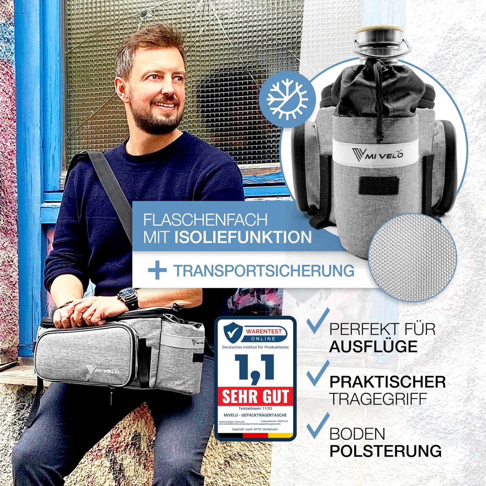 MIVELO veekindel jalgrattakott 20L — praktiline ja vastupidav – kasutusnäide