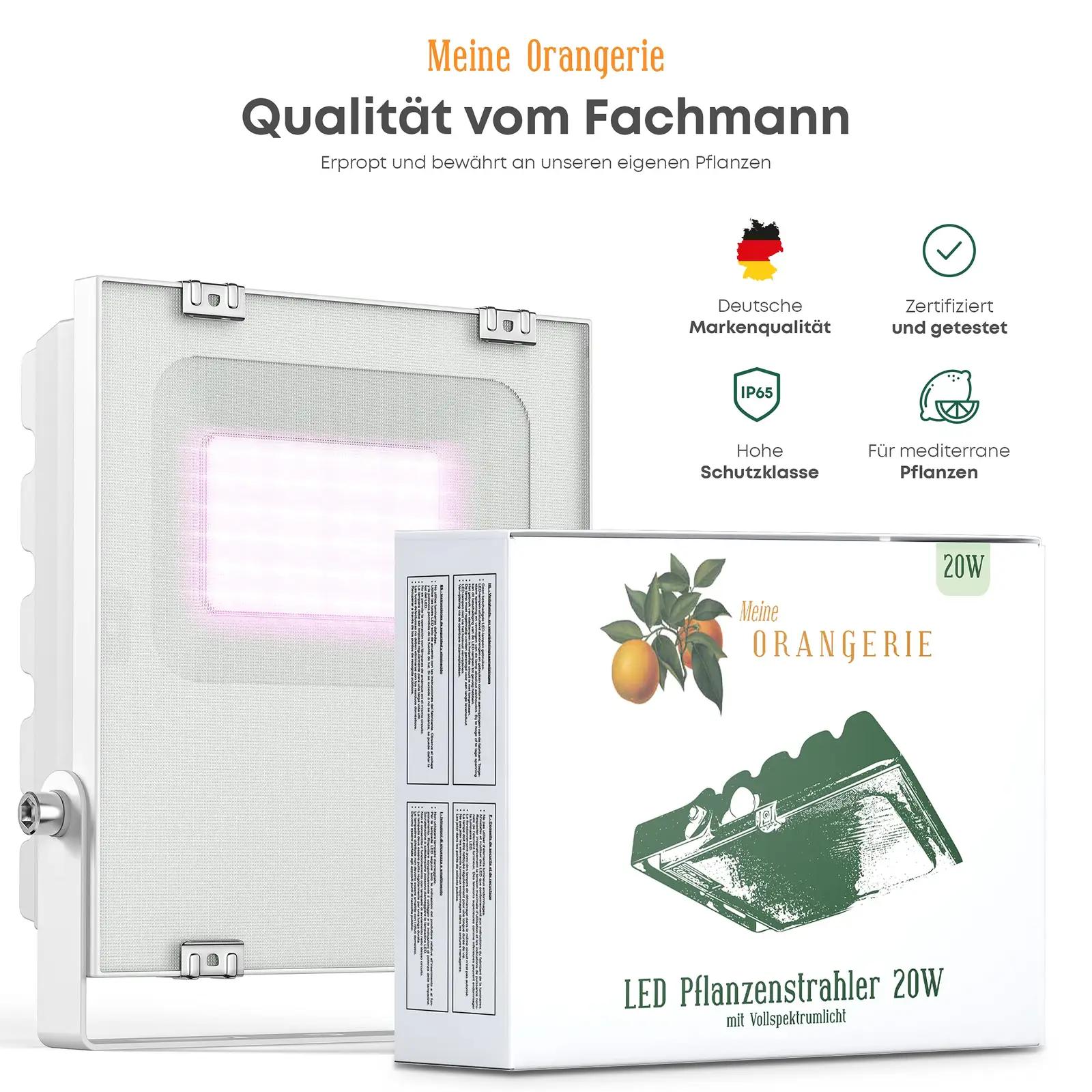 Meine Orangerie energiasäästlik LED-taimevalgusti talveks – pakend ja tarvikud