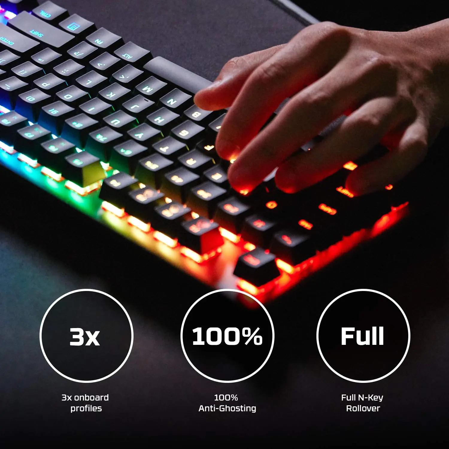 HyperX metallist kompaktne mänguklaviatuur – tugev ja täpne – pilt 6