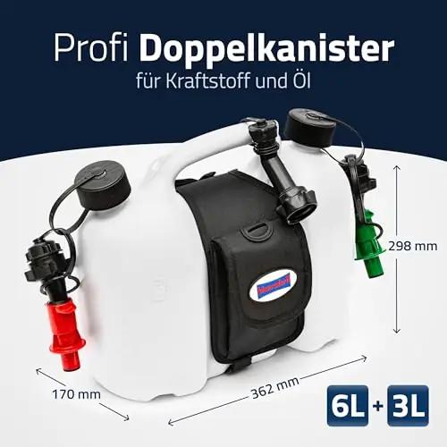 hünersdorff vastupidav Kombikanister 6+3 L – ohutu transport – detailne vaade