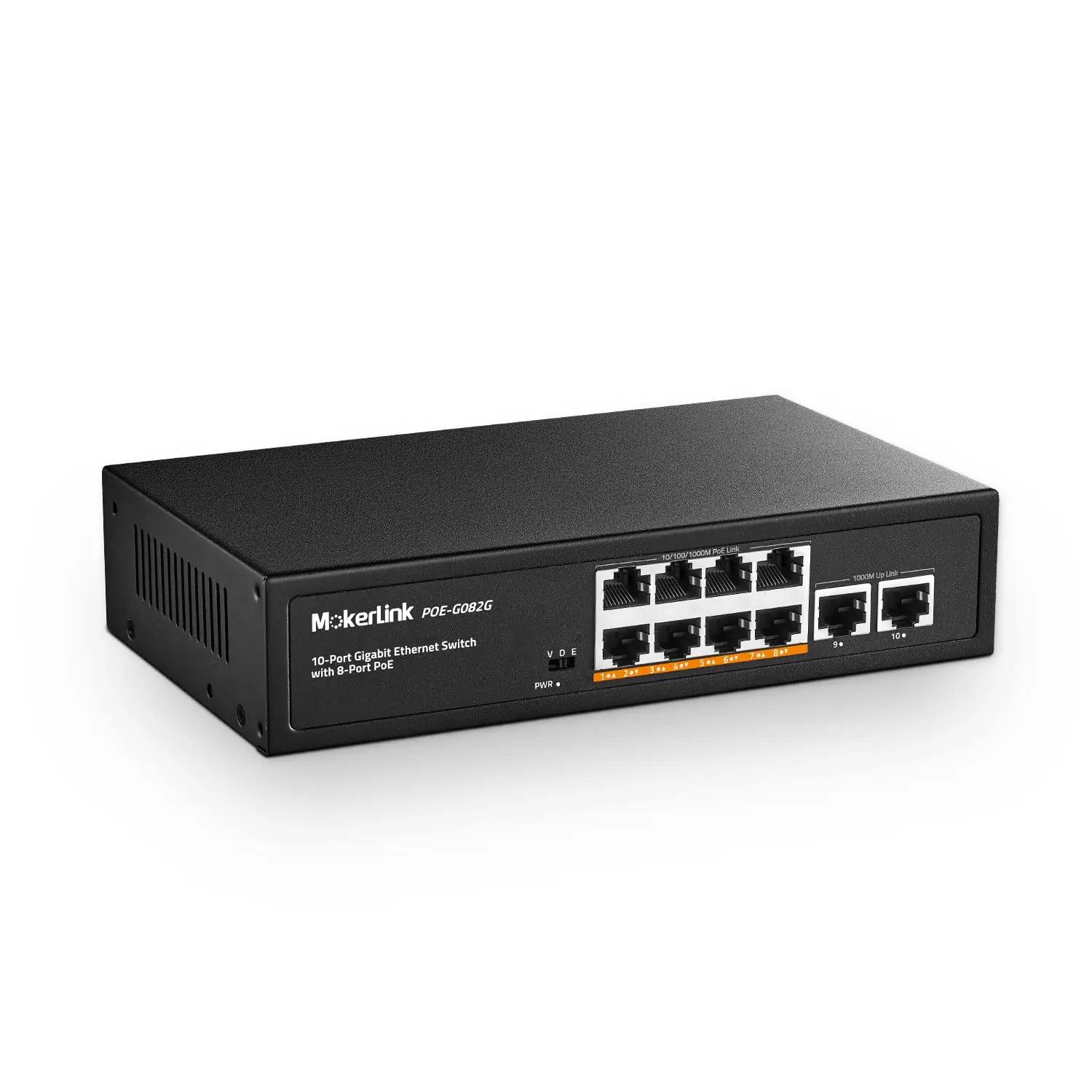 MokerLink 10x1G PoE arvutid ja tarvikud – toote esivaade