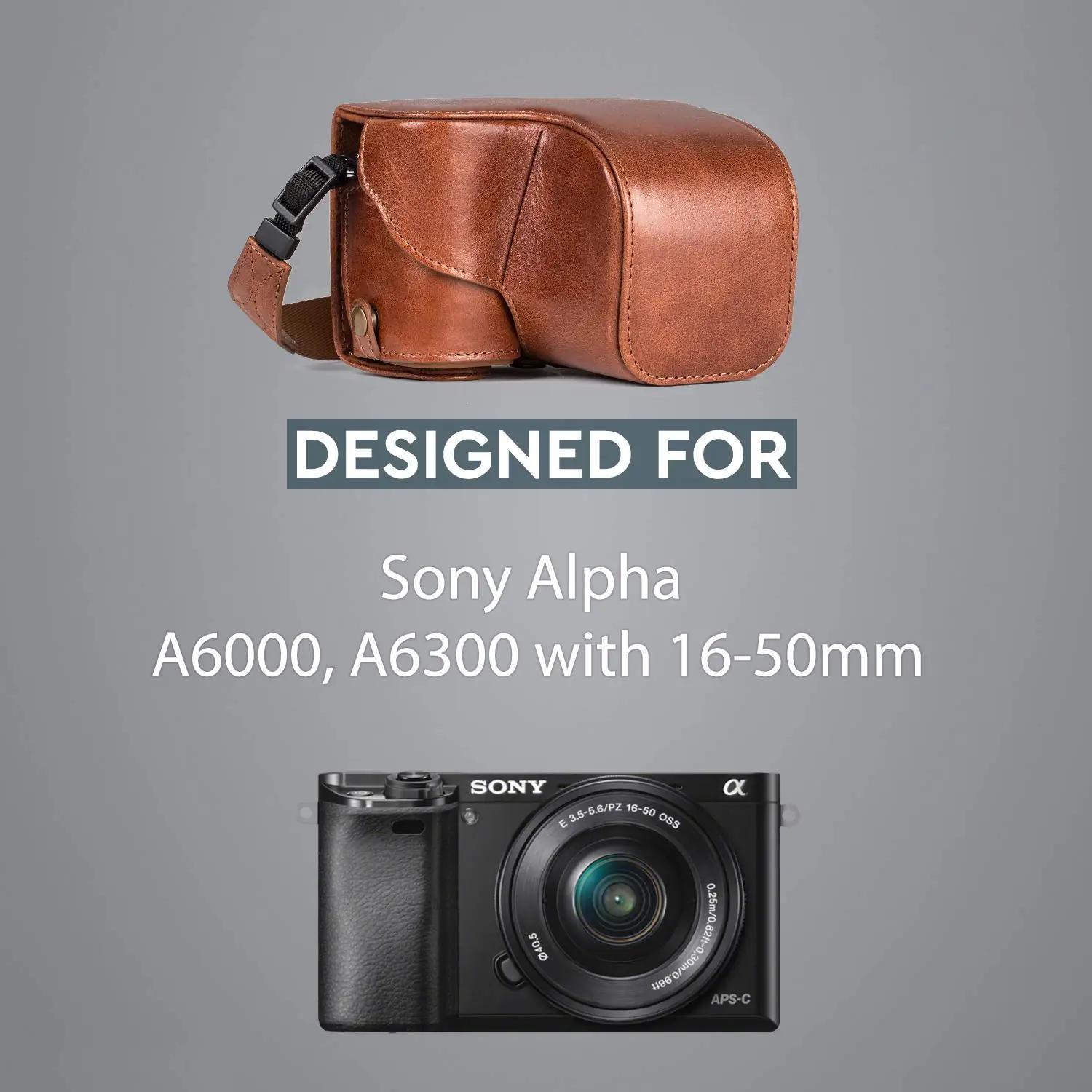 MegaGear nahkne kaamerakott Sony A6300/A6000 jaoks — elegantne – pilt 6