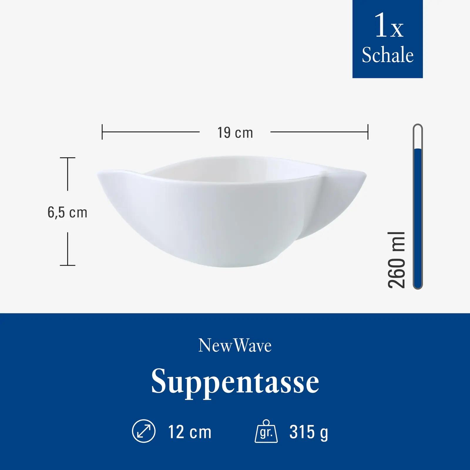 Villeroy & Boch premium porselani suppetass käepidemega – pakend ja tarvikud