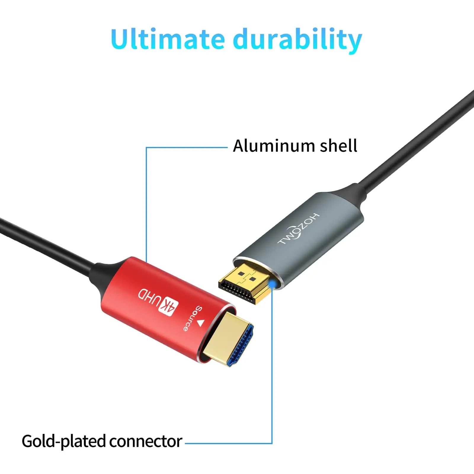 Twozoh optiline HDMI-kaabel 30 m – 4K 60Hz kõrglahutus – pilt 6