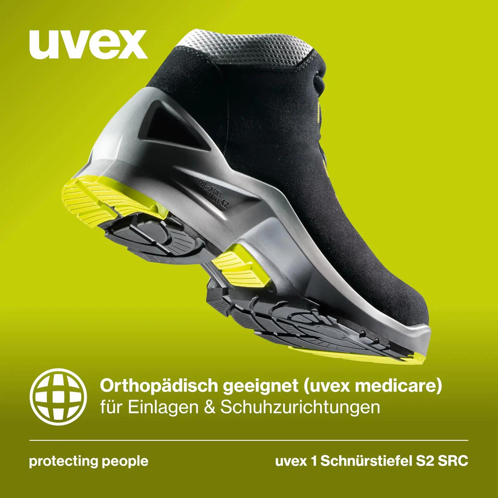 Uvex turvalised töösaapad S2 SRC — vastupidav polyester – lisavaade
