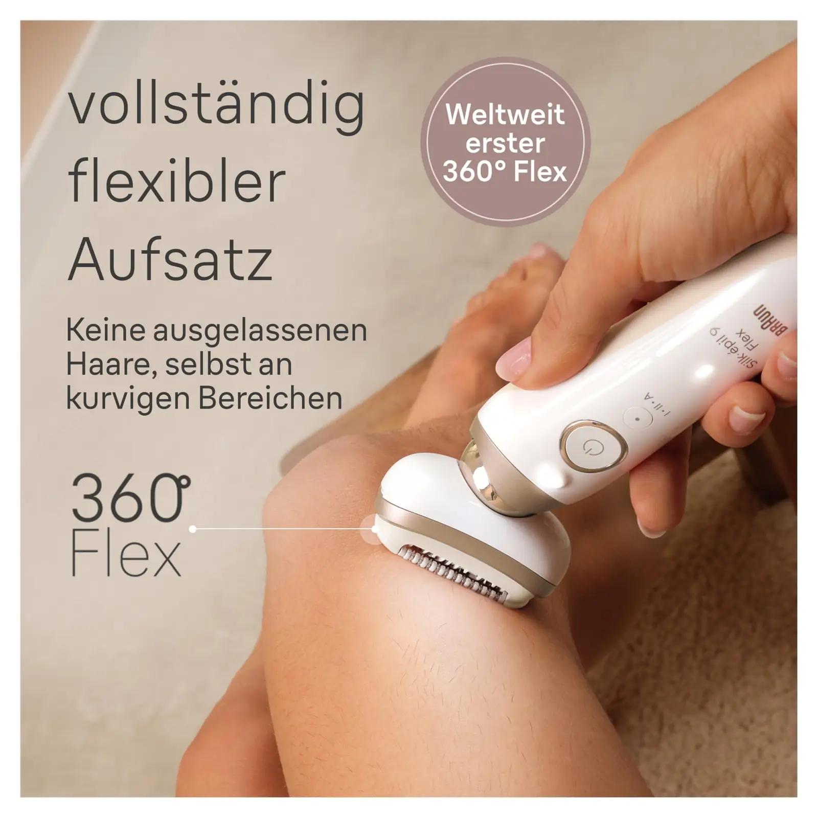 Braun Silk-épil 9 Flex epilaator – 360° painduv hooldus – kasutusnäide