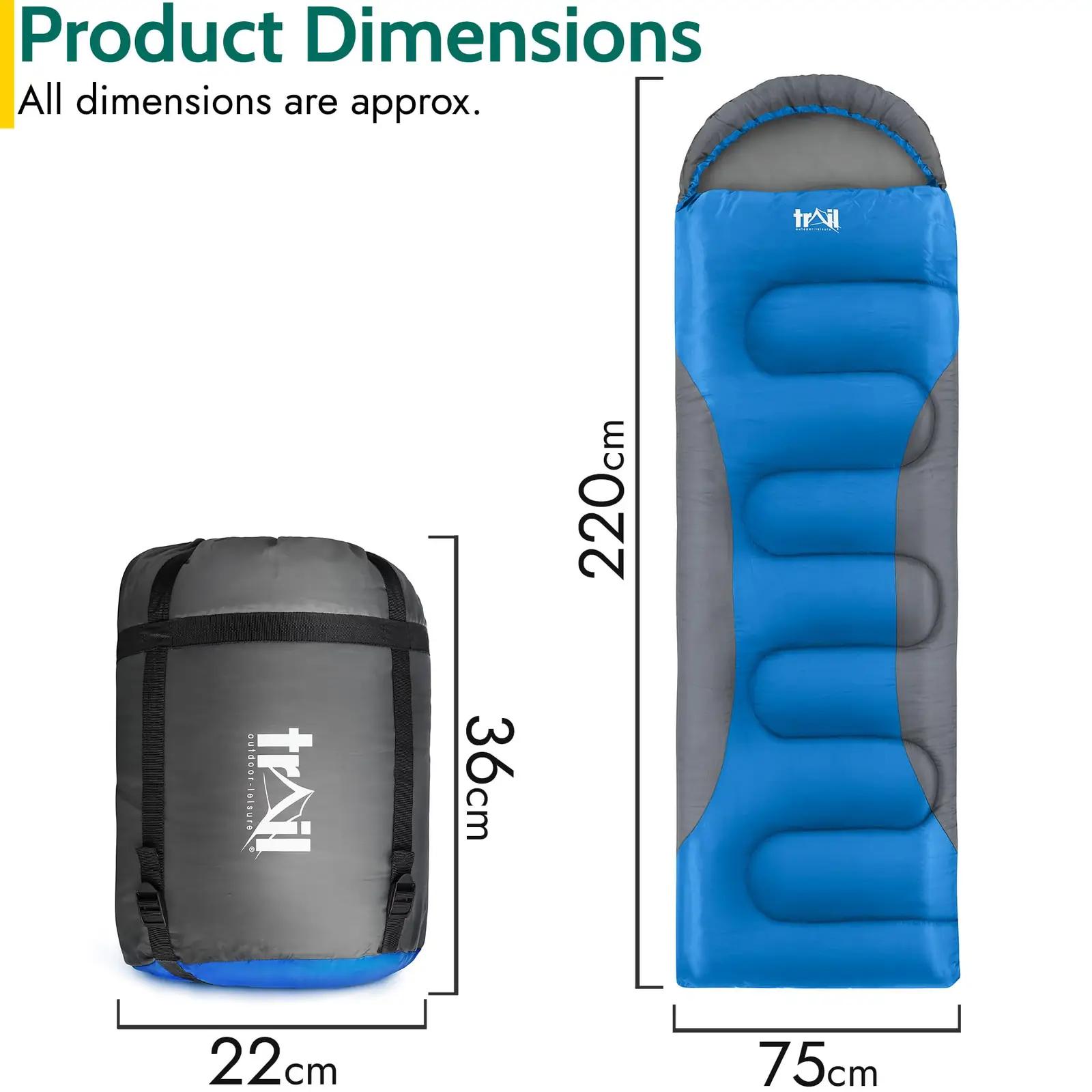 trail outdoor leisure kerge kapuutsiga magamiskott – pilt 7
