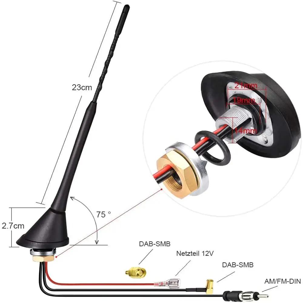 Eightwood auto DAB/DAB+ antenn tugev signaal ja vastupidavus – pakend ja tarvikud