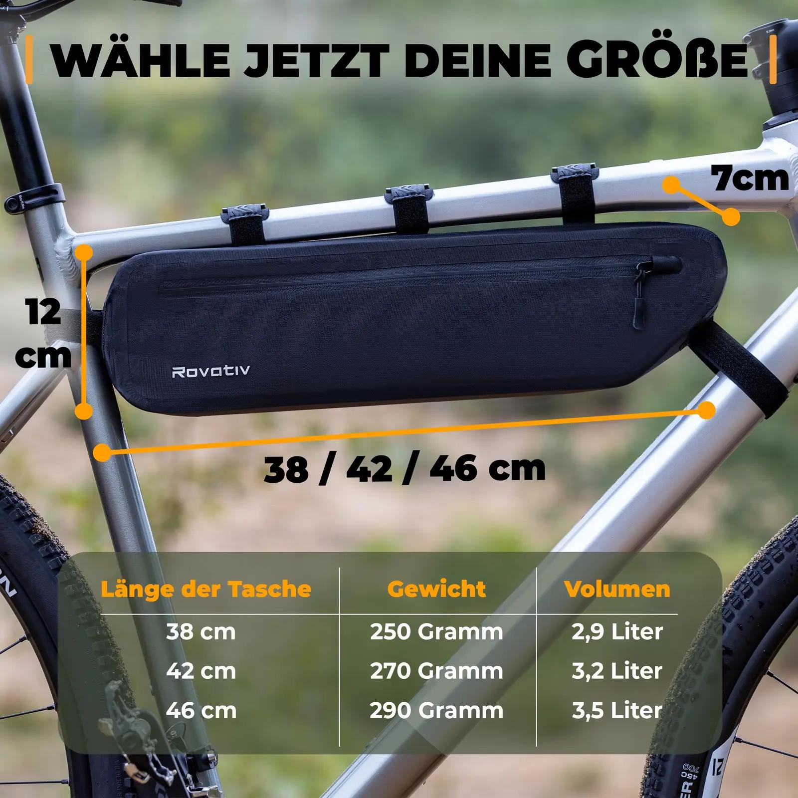 Rovativ veekindel raamikotike 42 cm – mugav bikepacking – detailne vaade